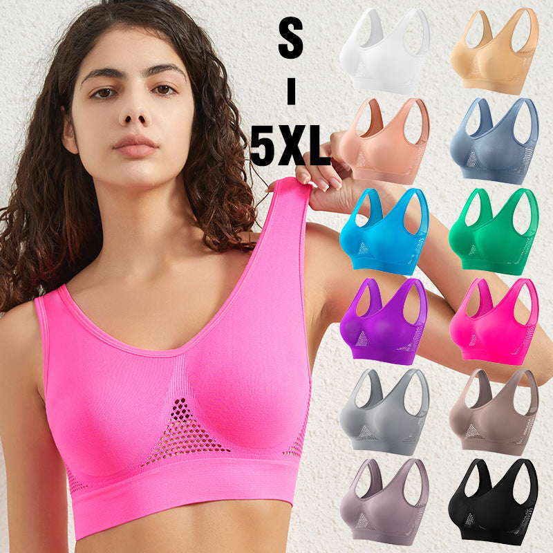 Plus Size Women's Small Chest Push-up Workout Bra
